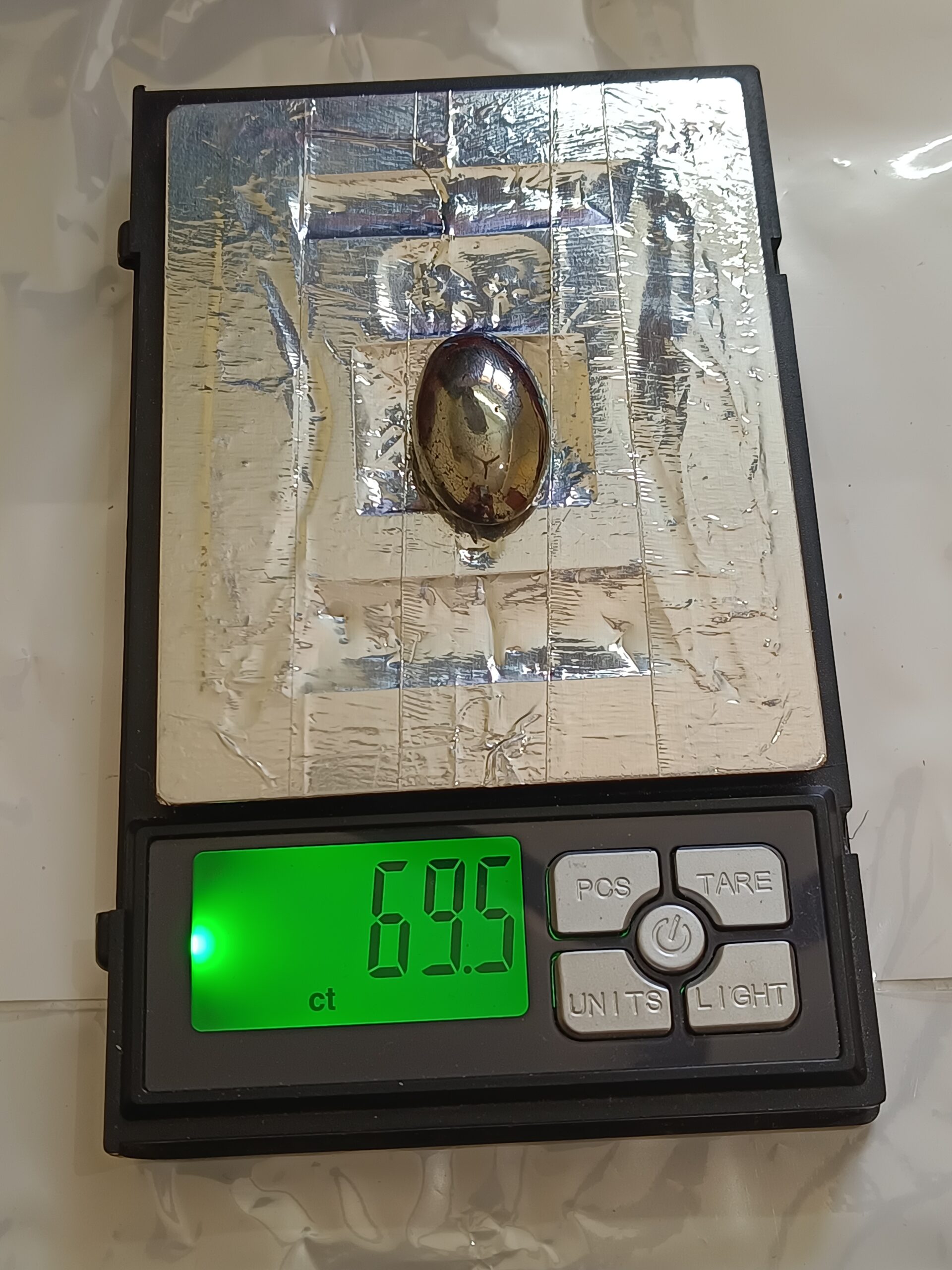 Irani Firoza Stone with Pyrite Matrix – Natural Pyrot Turquoise Certified 69 Carat - Image 3