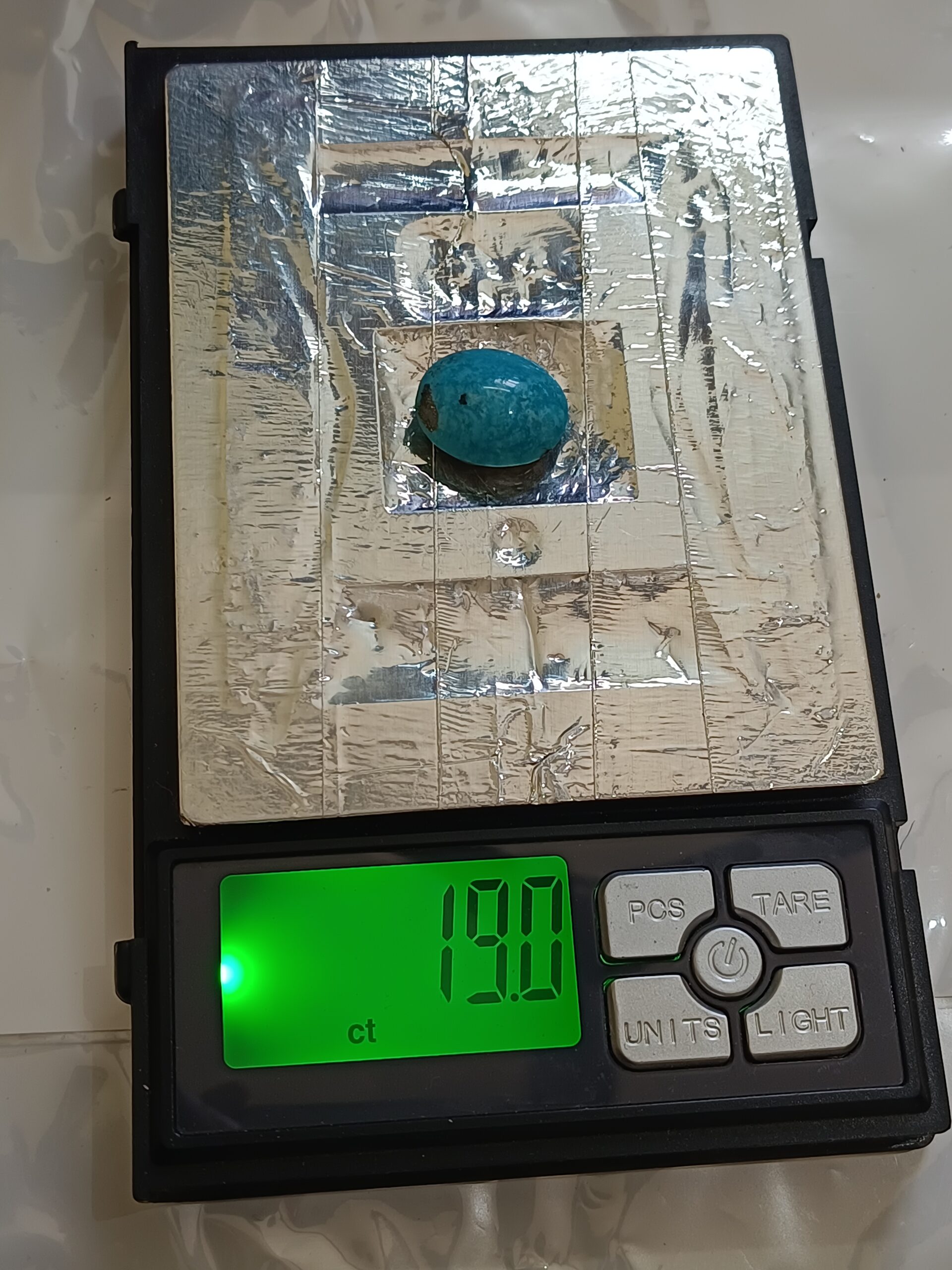 Natural Irani Firoza Stone Original (Kirmani 19 Carat) Blue Sky - Image 3