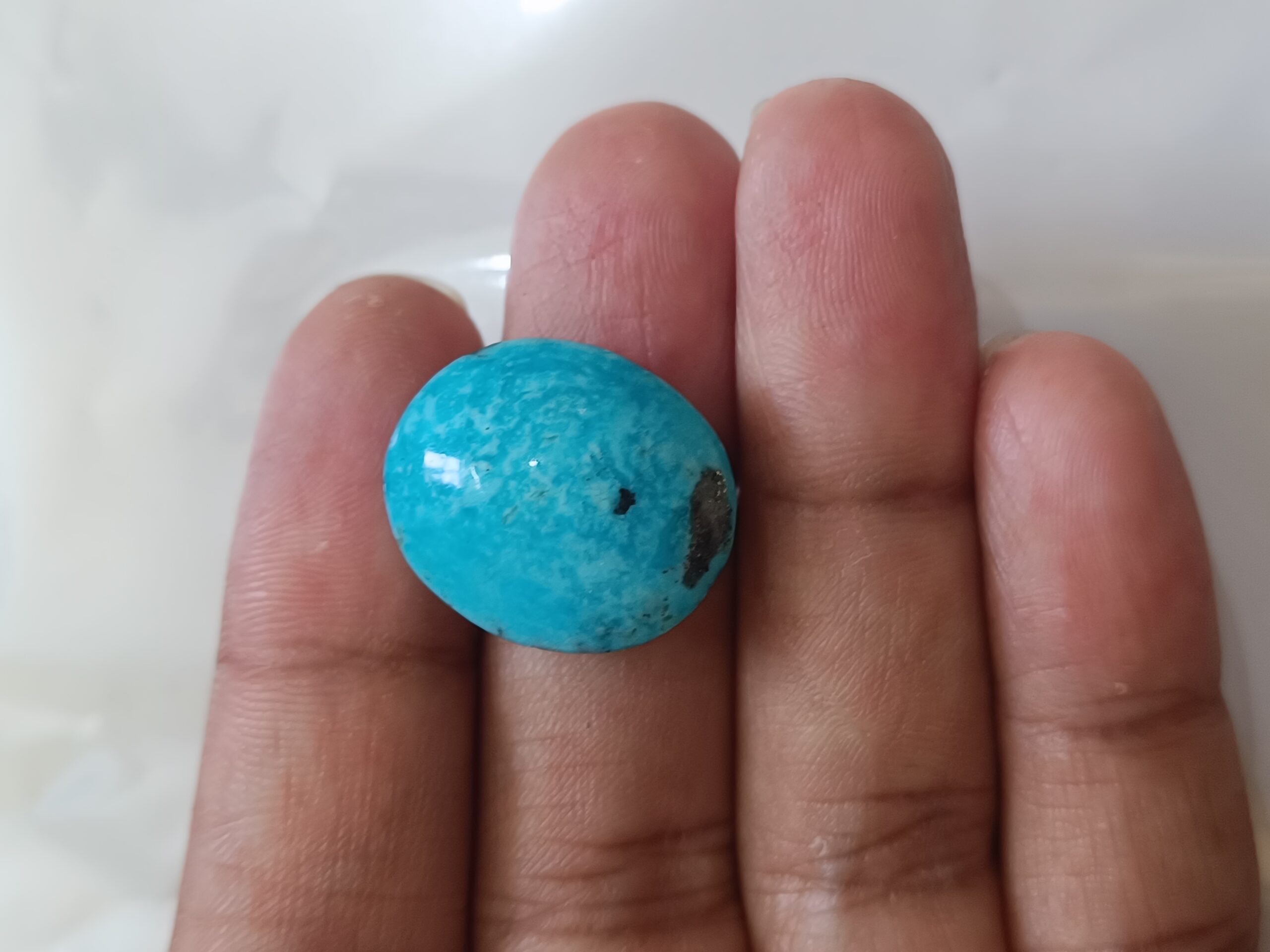 Natural Irani Firoza Stone Original (Kirmani 19 Carat) Blue Sky - Image 4