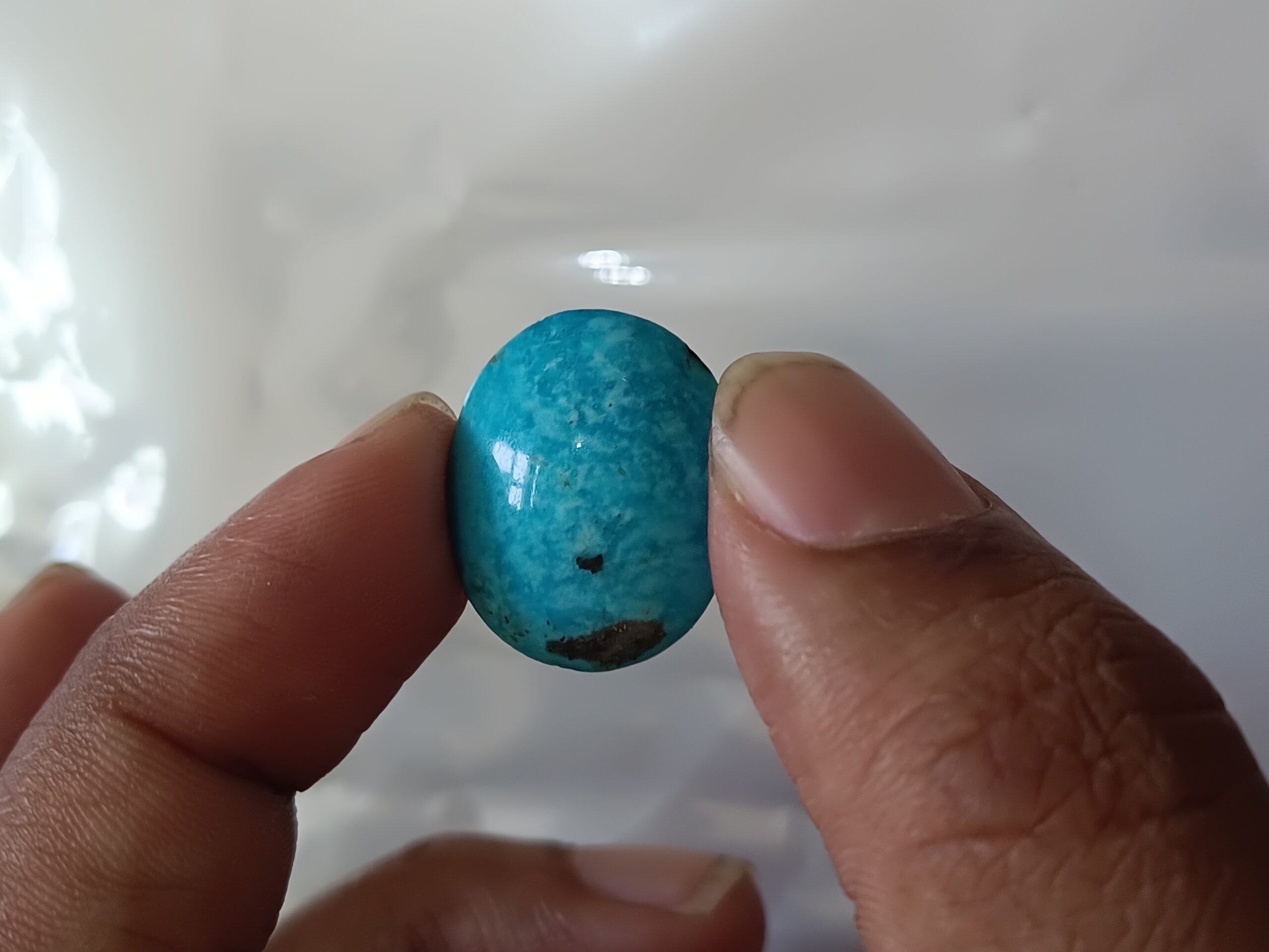 Natural Irani Firoza Stone Original (Kirmani 19 Carat) Blue Sky - Image 5