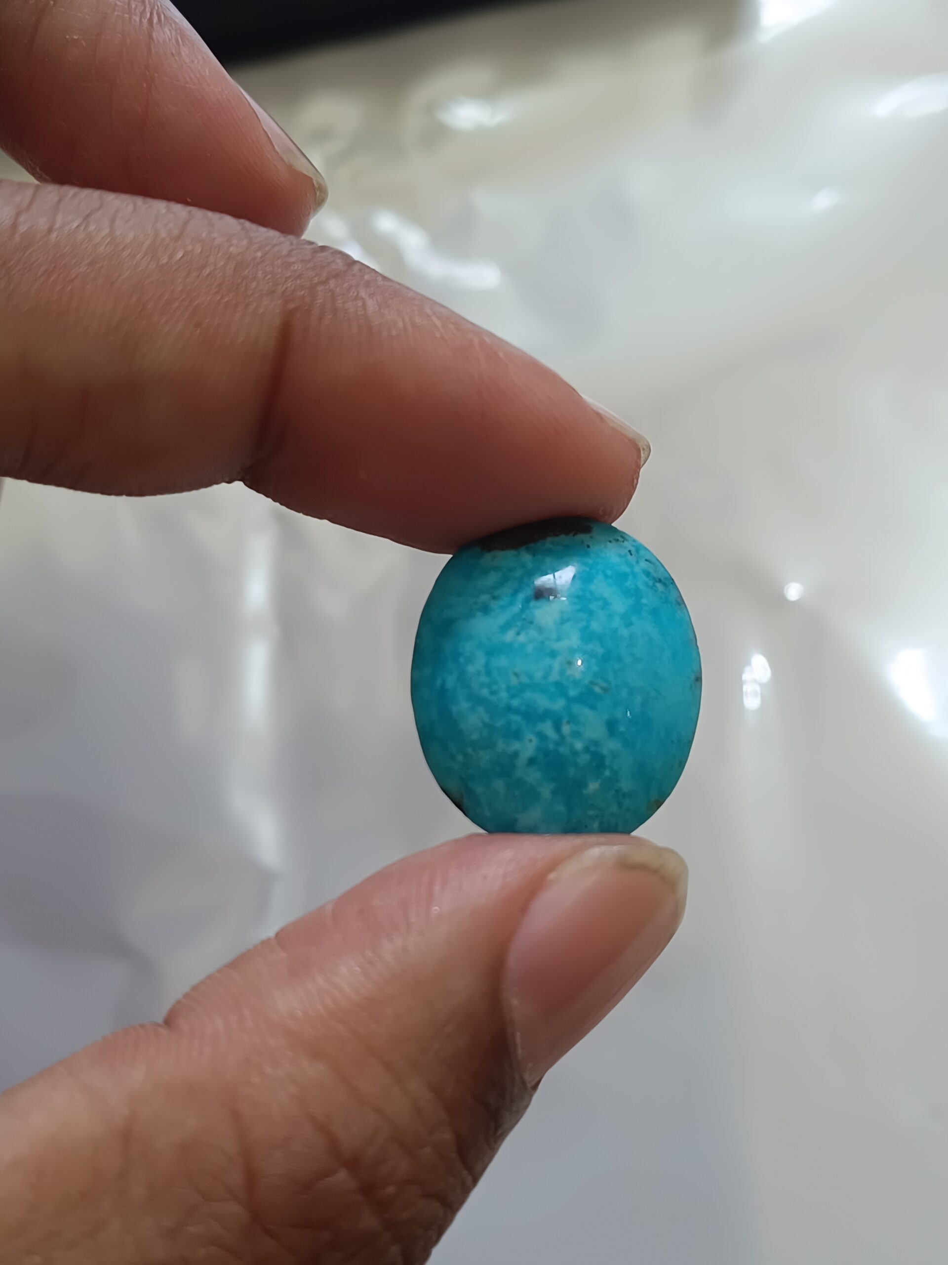 Natural Irani Firoza Stone Original (Kirmani 19 Carat) Blue Sky - Image 6