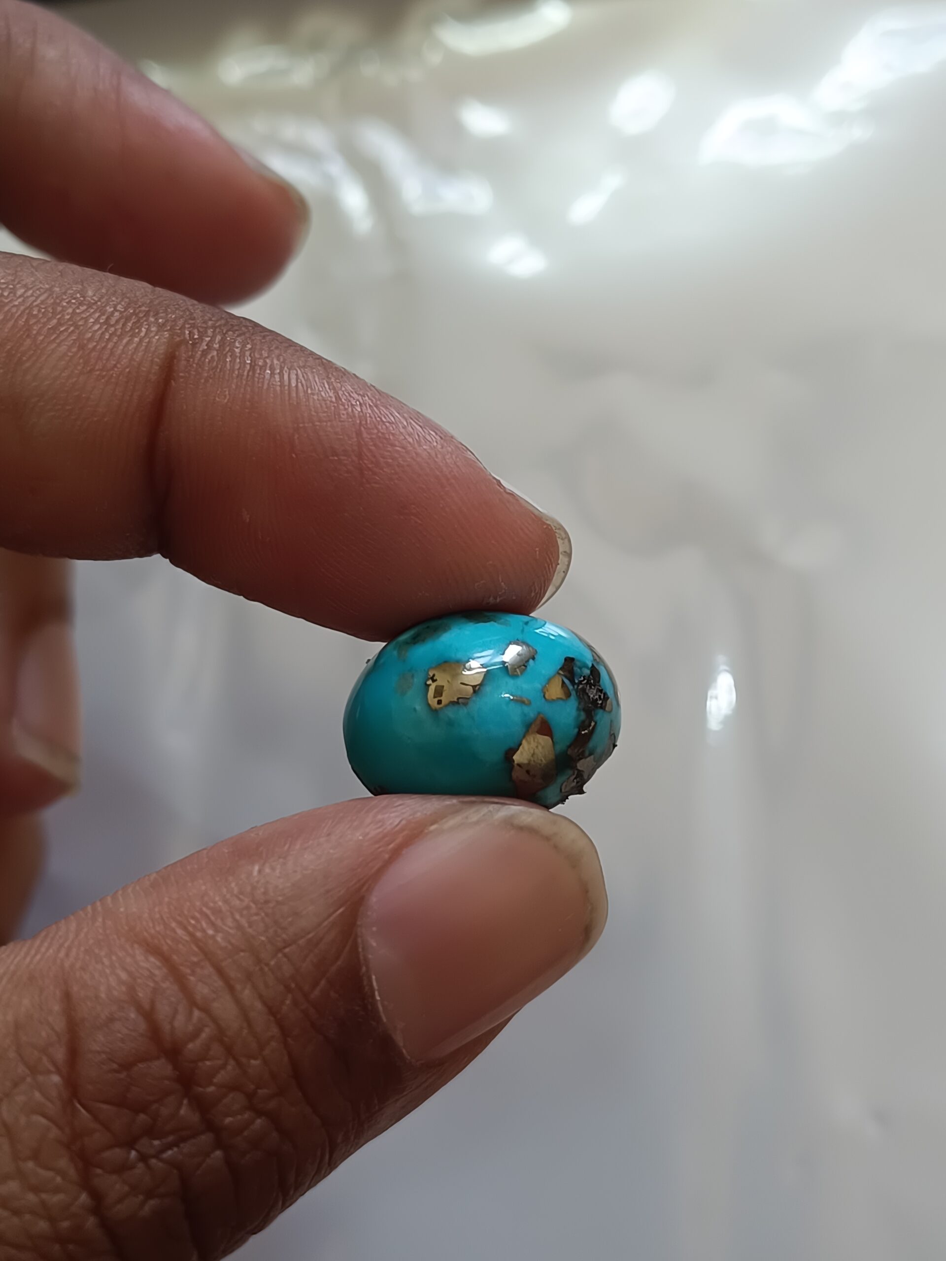 Premium Sky Blue Kirmani Irani Firoza Stone 13 Ct – Original Iranian Turquoise Certified - Image 6