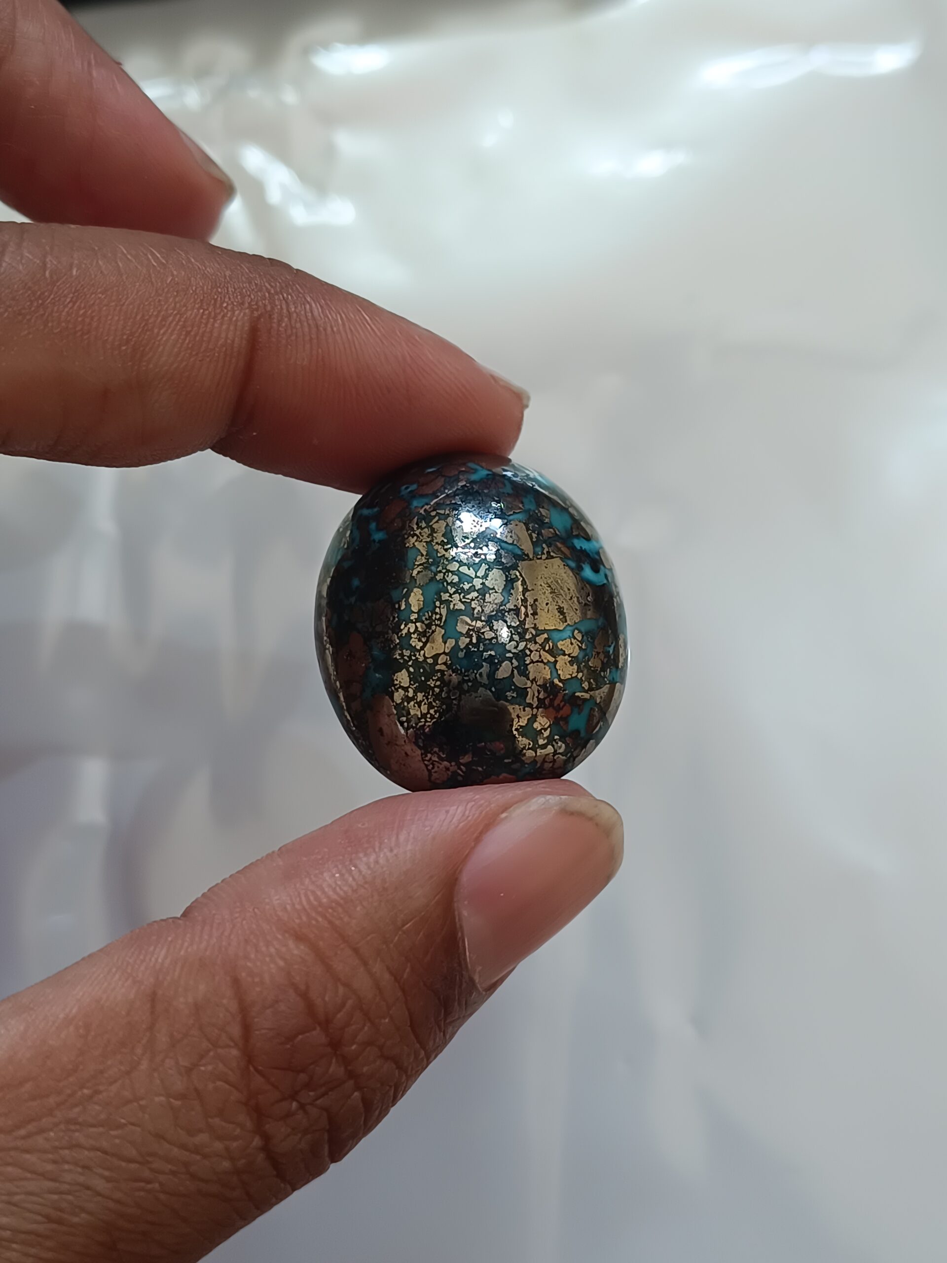 Irani Firoza Stone Kirmani Blue 92 carat