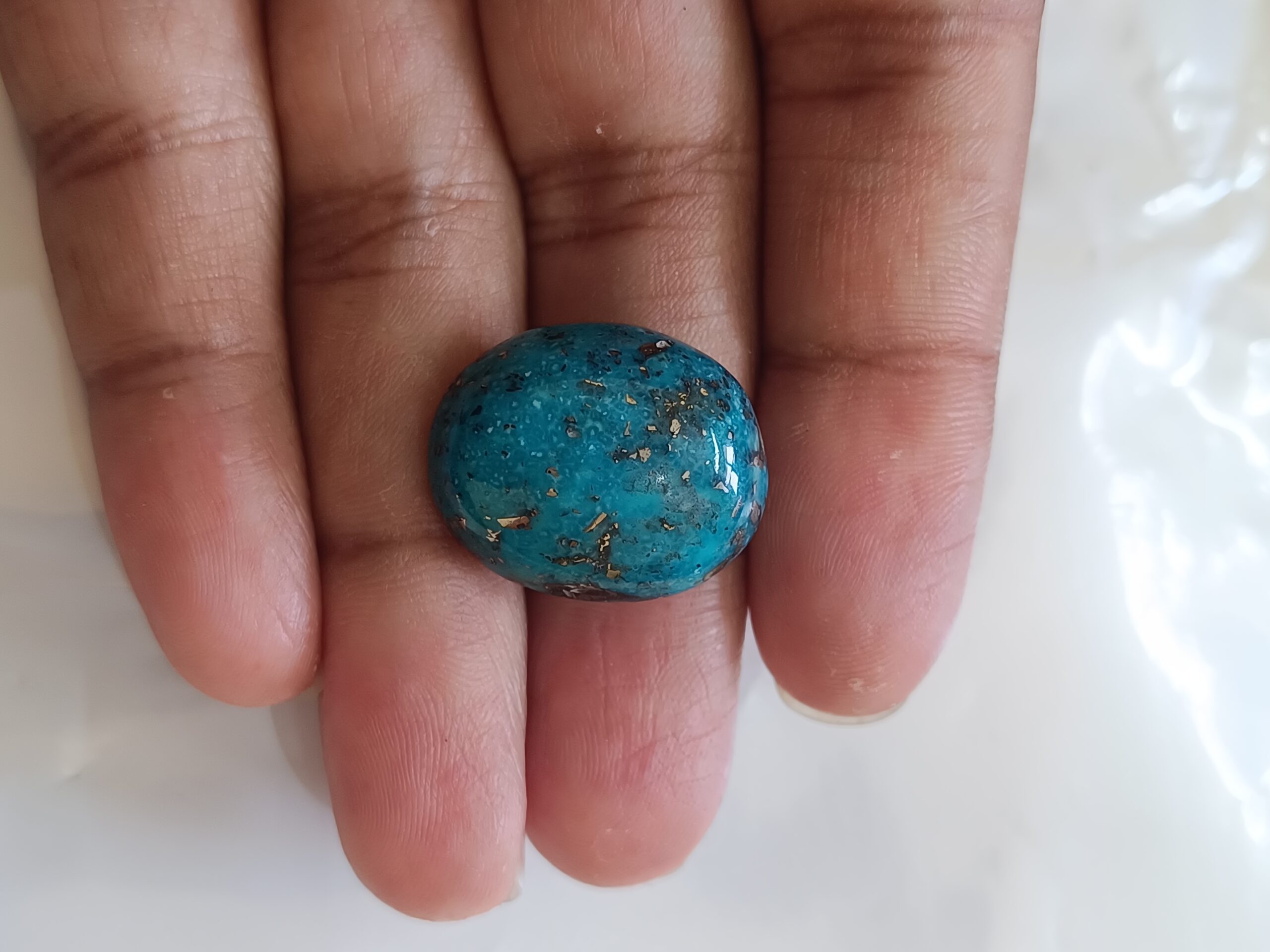 Certified Irani Firoza Kirmani Turquoise Stone 29 carat