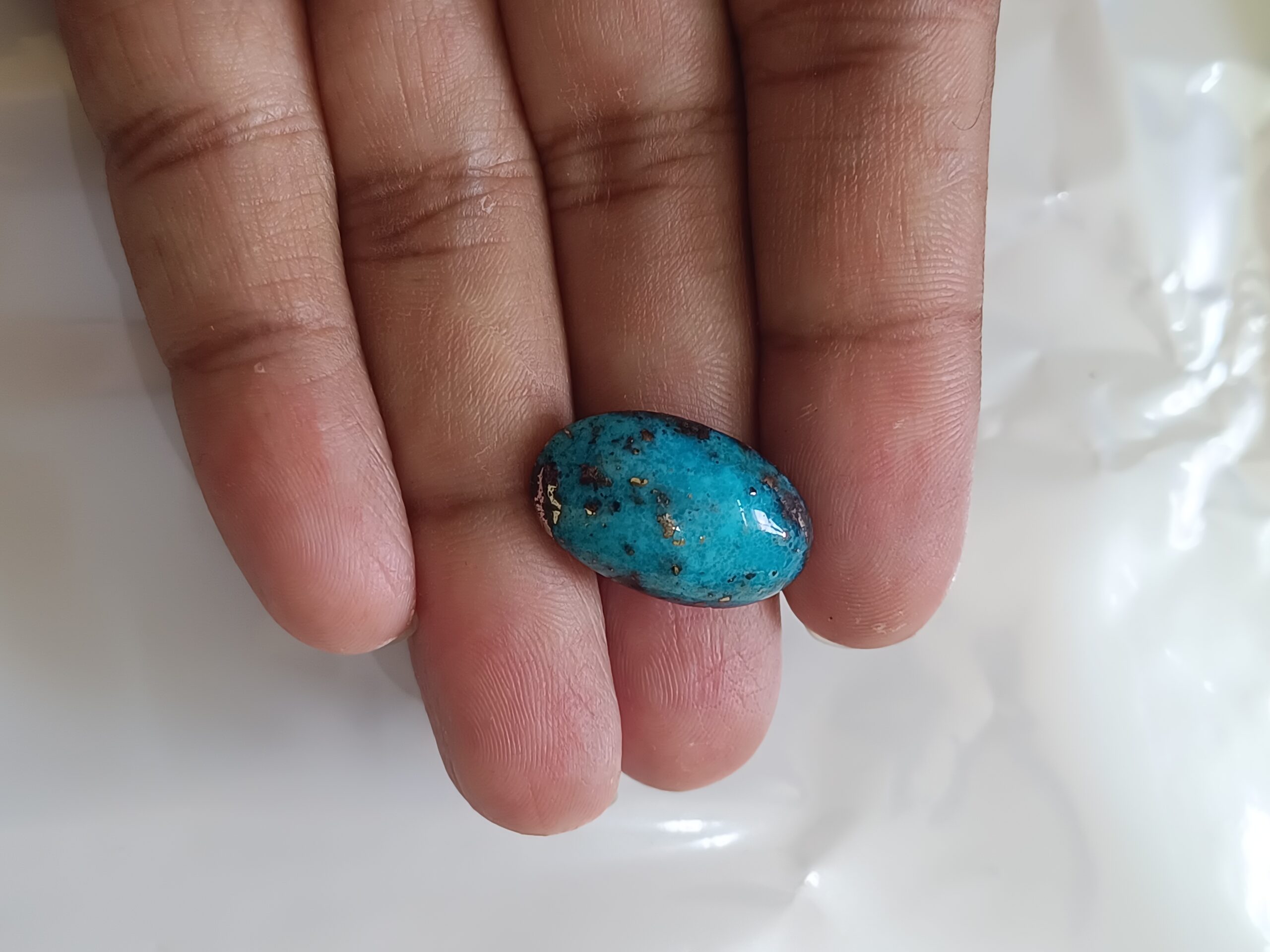 Certified Irani Firoza Kirmani Turquoise Stone 19 carat